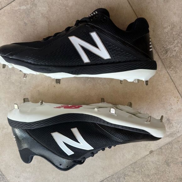 New Balance - L4040v4 Baseball Cleats Black - Men's size 12 - NEW without box - Picture 4 of 8